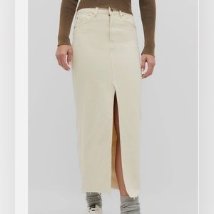 Stradivarius Long Denim Comfort Skirt